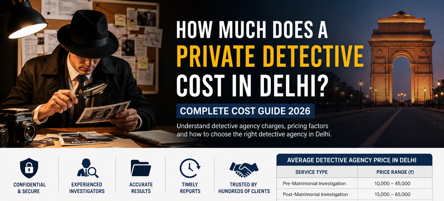 How Much Does a Private Detective Cost in Delhi? Complete Cost Guide